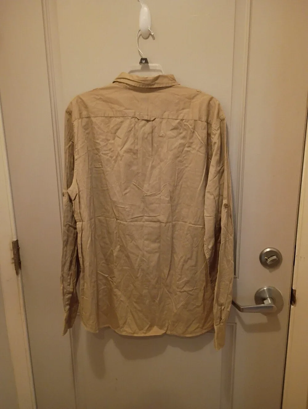 J. Crew Broken In Chino Tan Button Down Shirt Size XL